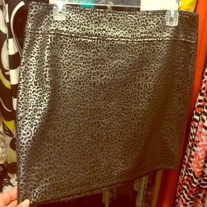 Leopard print sparkle skirt