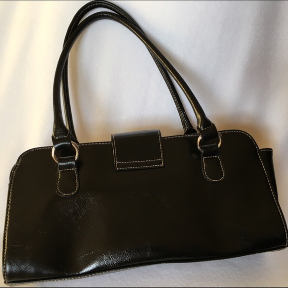🌹 Black Handbag with Silver Hardware - Picture 3 of 4
