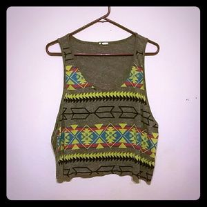 Cute aztec crop top