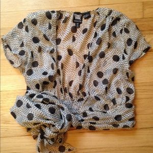 NWT 100% silk W by Worth wrap blouse