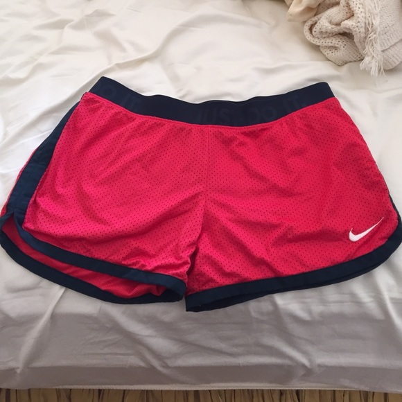 Red mesh shorts Nike