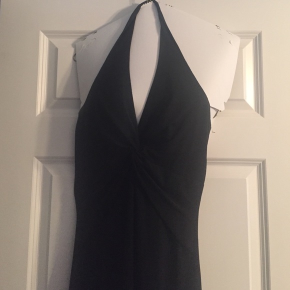 Black halter dress