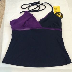 Nwt under armour tankini navy purple large