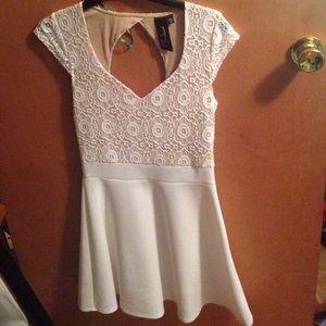 Lacey and white casual dress
