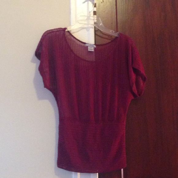Charlotte Russe SM wine colored blouse