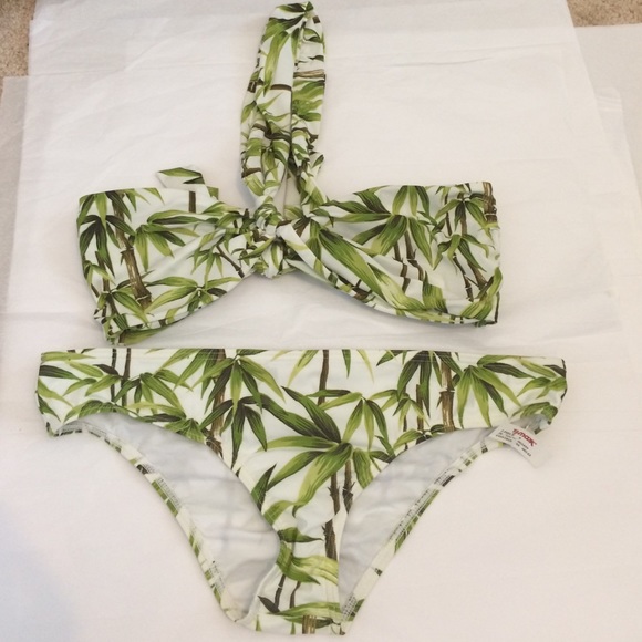 White sands Palm tree bandeau large bikini