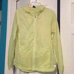 Fun textured rain jacket