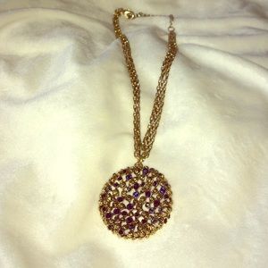 Gold and Blue Chico's Pendant