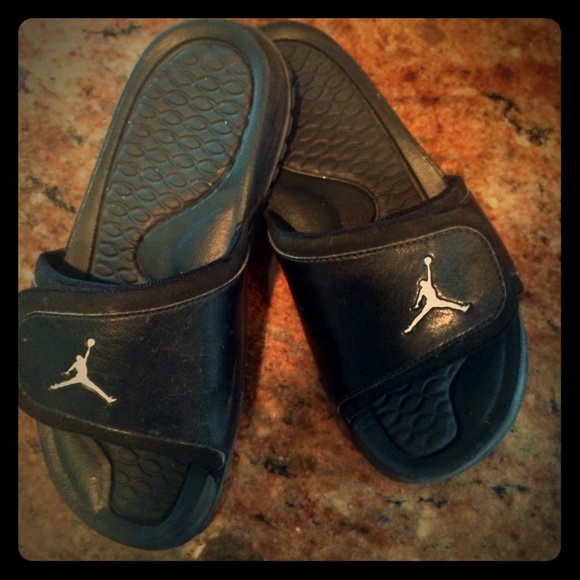 Nike Air Jordan's Slides Black Youth SZ 4