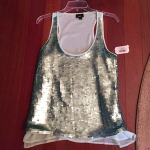 Mossimo mint sequined tank