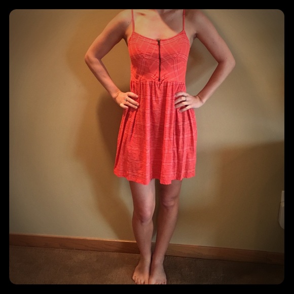 Orange Sundress with zipper top! Very comfy!