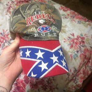 Camouflage Rebel flag hat