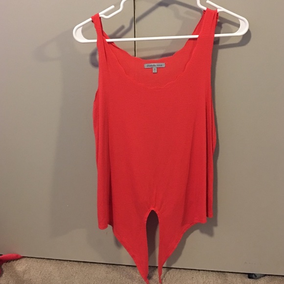 Charlotte Rusee coral blouse