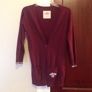 Maroon Hollister cardigan