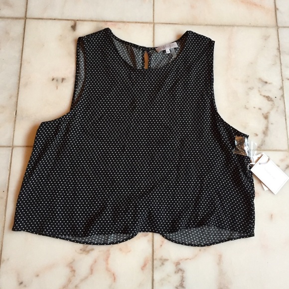 1 State Pokadot Crop Top // Open Back