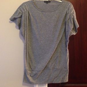 Gray studded tunic shirt