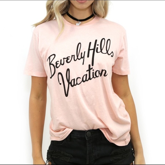 Wildfox LARGE "Beverly Hills Vacation" T shirt