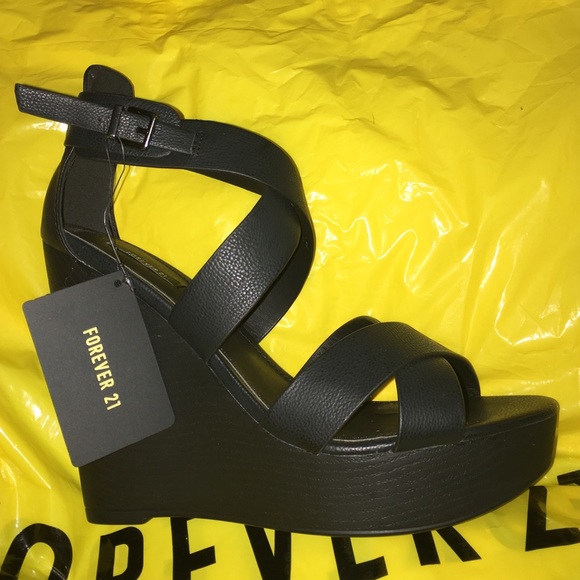 Black Strappy wedges