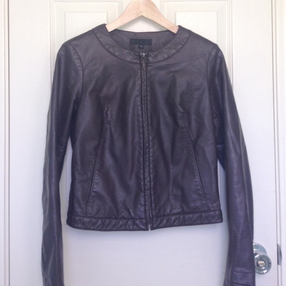 Brown leather jacket