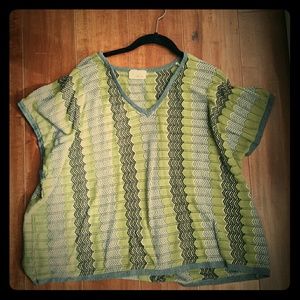 A geometric patterned tunic