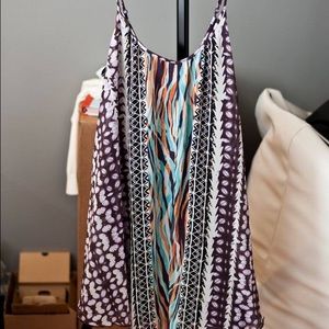 EXPRESS Tank Swing Dress, Tribal Print