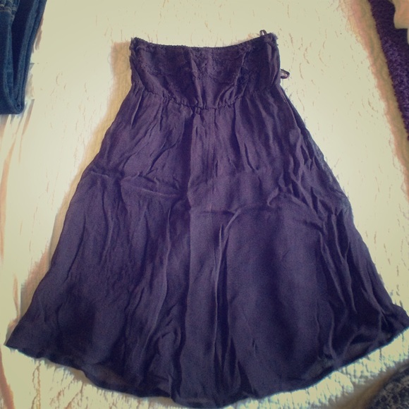 Eggplant purple strapless Element dress