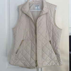 Ivory quilted vest