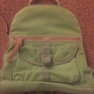Green Fossil backpack/purse