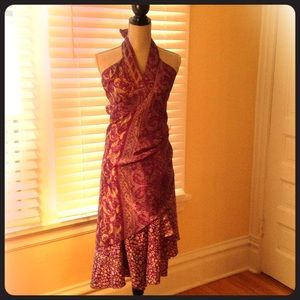 Silk adjustable dress