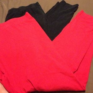 Black +Red Leggings blue + pink legging bundle