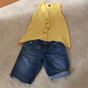 True Religion Ricky Cut-off Shorts