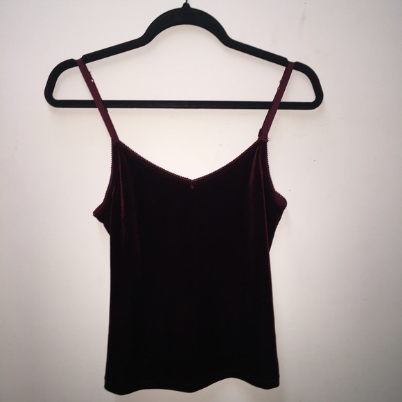 Red velvet tank top
