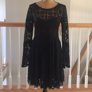 FREE PEOPLE • Black Lace Dress • NEVER WORN •