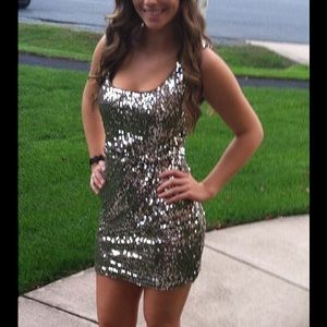 Sequined homecoming dress