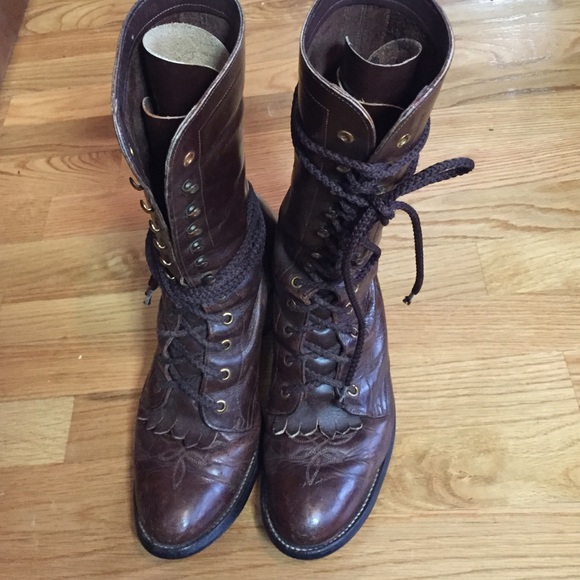 tony lama lace up boots