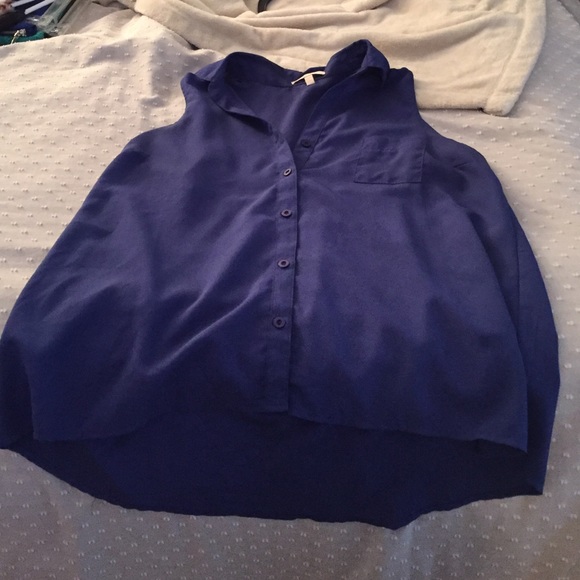 High low Royal blue top