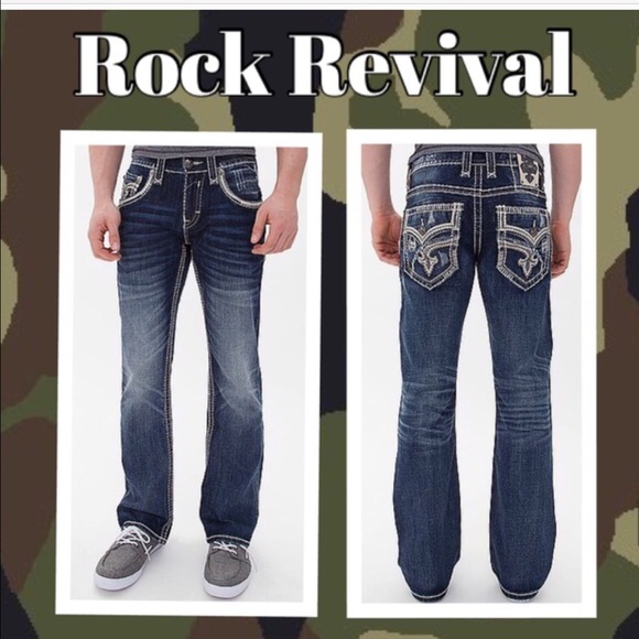 Rock revival men's jeans
