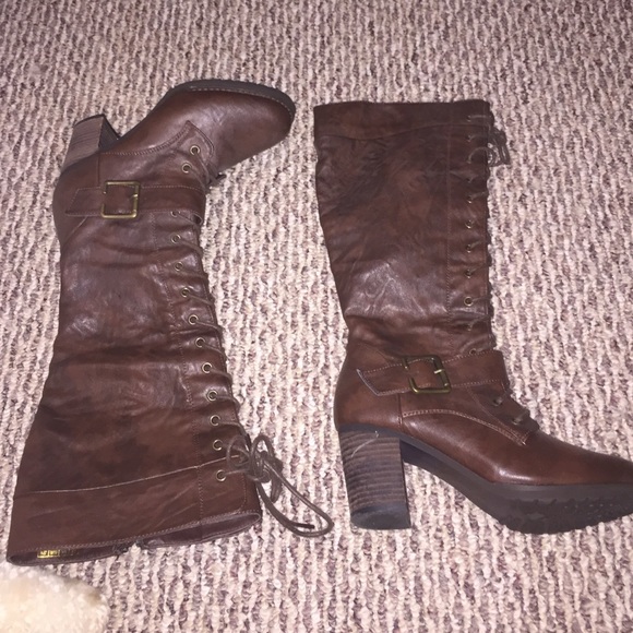 Below the Knee brown boots