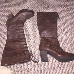 Below the Knee brown boots