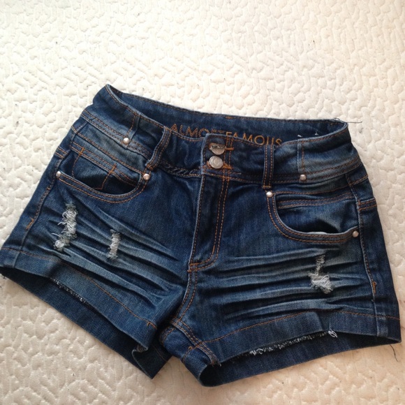 Almost famous high rise jean shorts
