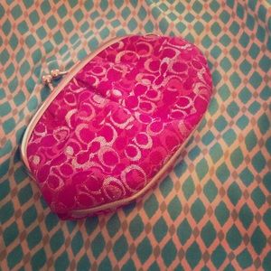 Pink Coach coin purse