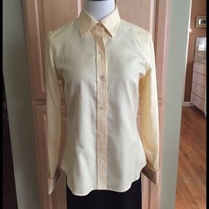 NWOT Yellow 100% tailored cotton shirt.