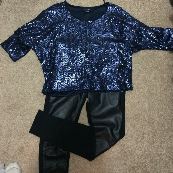 Sequin Crop Top