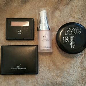 Elf blush bronzer primer NYC translucent powder