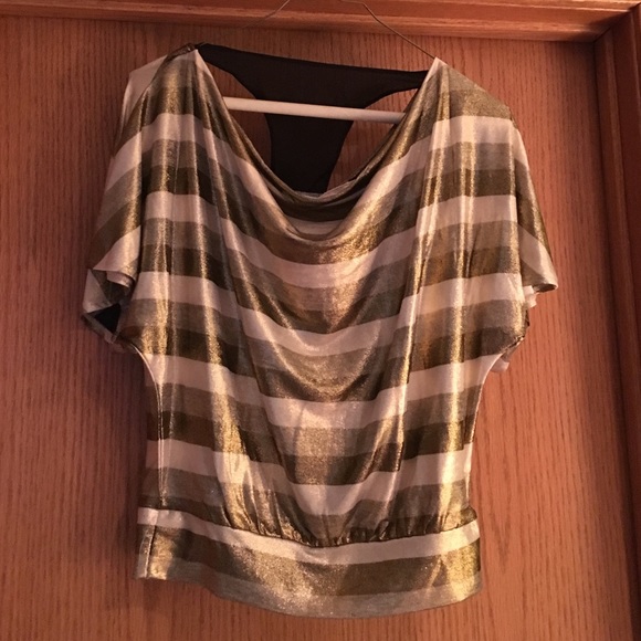 Gold Striped express blouse