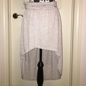 High-low tan skirt