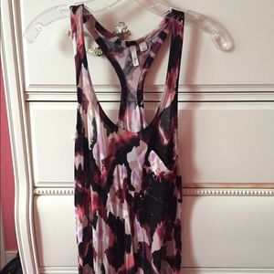 Multicolored racer back tank top