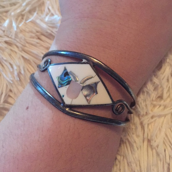 Antique silver bangle