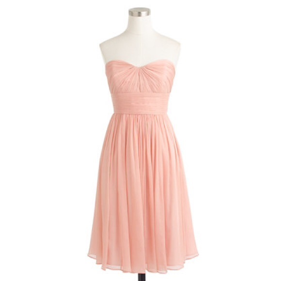 J. Crew Marbella bridesmaids dress in Misty Rose
