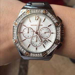 Michael Kors Two Tone Octagonal Watch